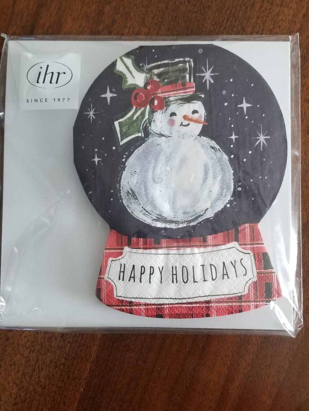 Snowman in a Snowglobe Paper Napkins